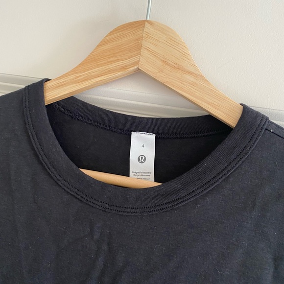 Lululemon Classic-Fit Cotton-Blend Long Sleeve Shirt Black Size 4 New - Picture 3 of 5